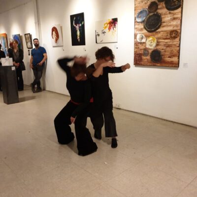 Con Marion - Impacto efímero.  Performance en la Galeria Anteria 2019